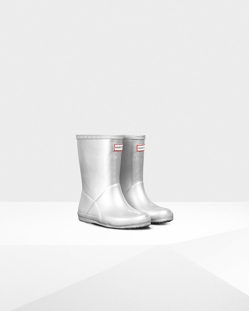 Hunter Original First Classic Metallic Rain Boots - Online Kids Silver - MQCRWG173